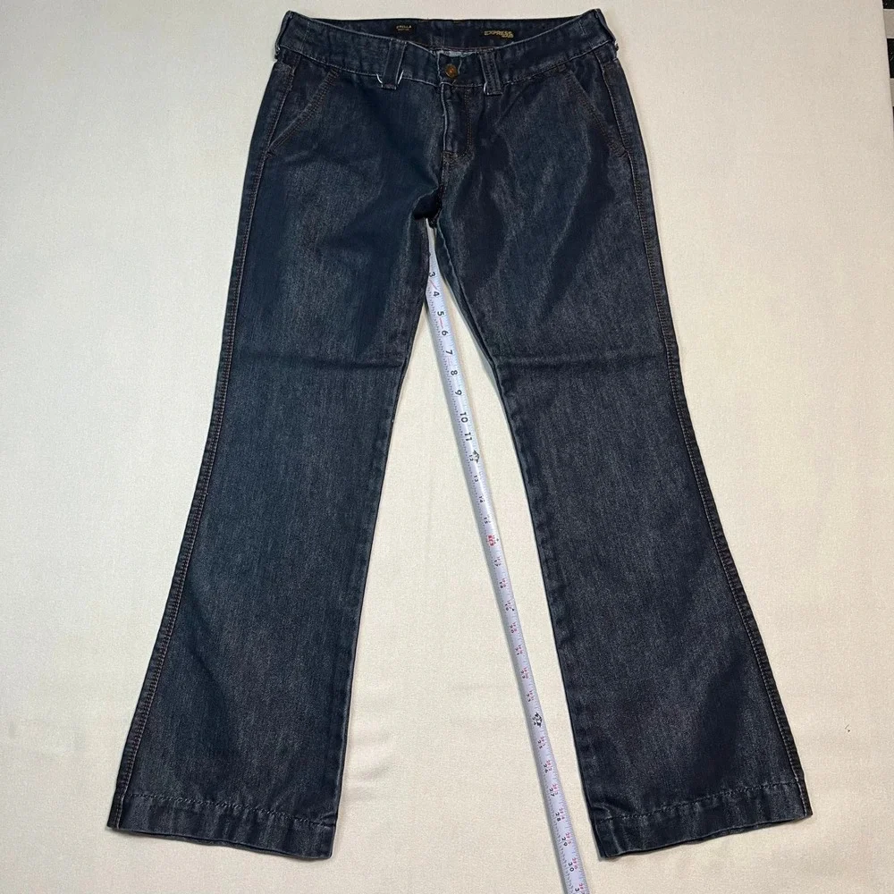 Express Stella Boot‎ Leg Cut Jeans Dark Wash Women's Flared Denim - Size 10